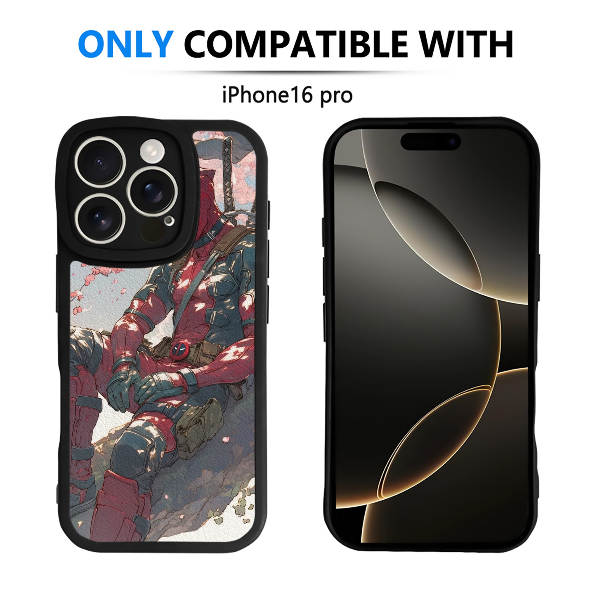 （画像用） Deadpool デッドプール 【iPhone 16シリーズ対応】シリコンスマホケース（レザー調） 材質：シリコン